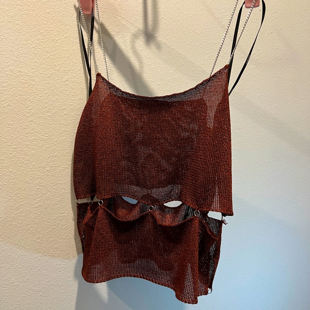 Forever 21 Festival Top 2 Section with Silver metal chain from Forever21. Small